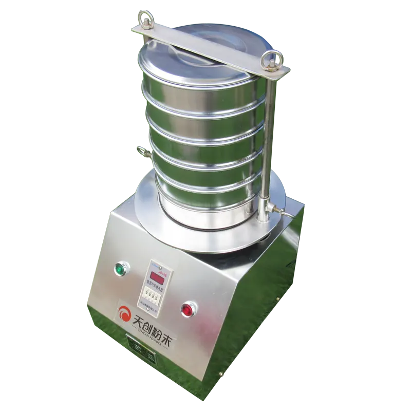 Stainless steel vibrating screen machine ready for sieving and grading powder