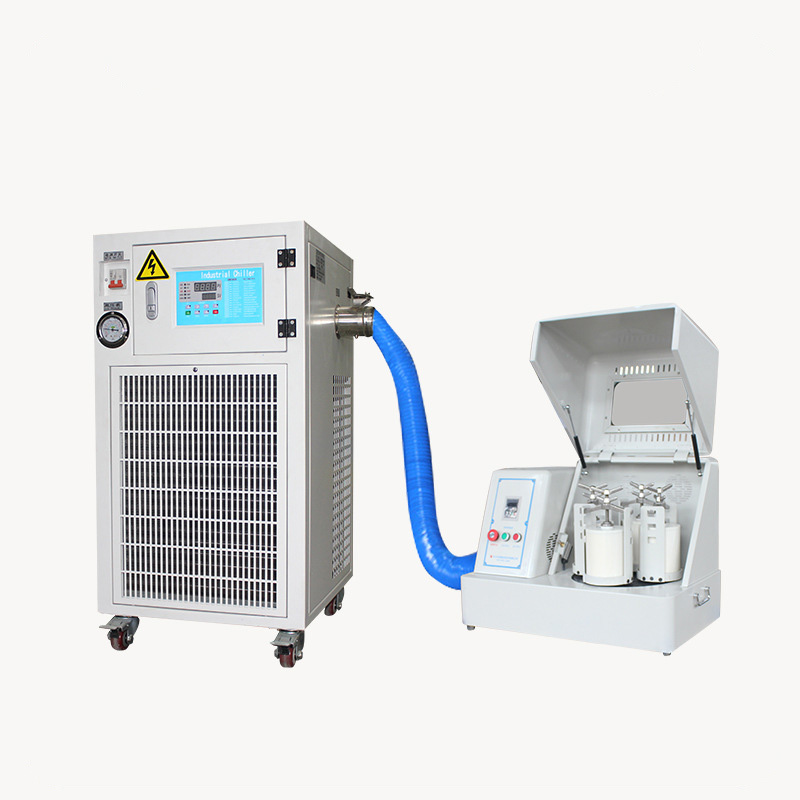 Low temperature planetary grinding machine setup