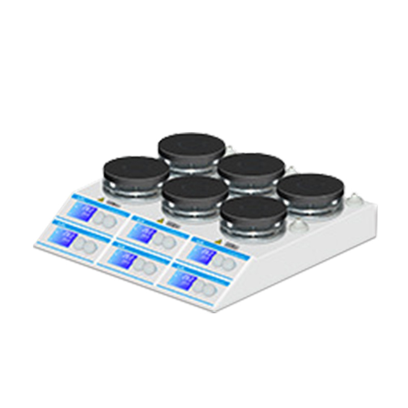 Laboratory vessels arranged on a multi station magnetic stirrer