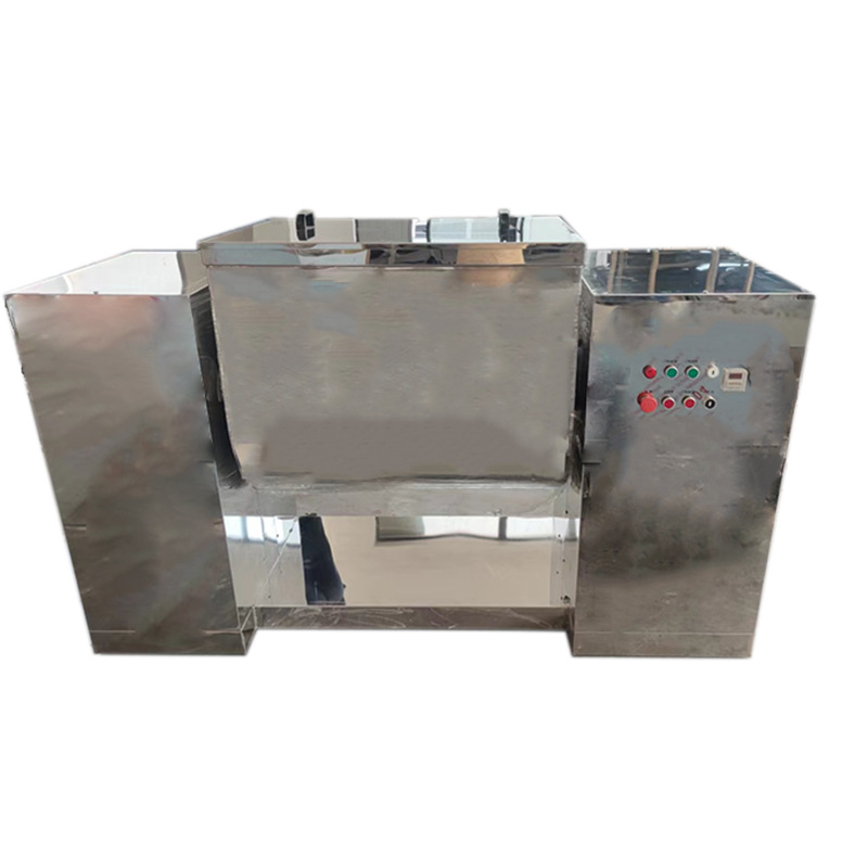 Horizontal screw belt mixer