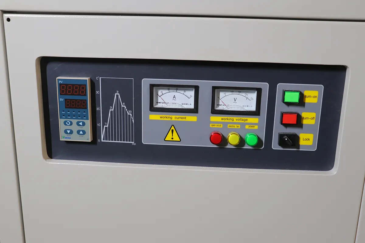 Vacuum atmosphere furnace (box atmosphere furnace): control panel